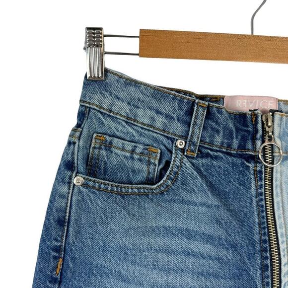 Revice Yin Yang High Waisted Two-Tone Crop Jeans Tokyo Wash Size 27 - Picture 6 of 16